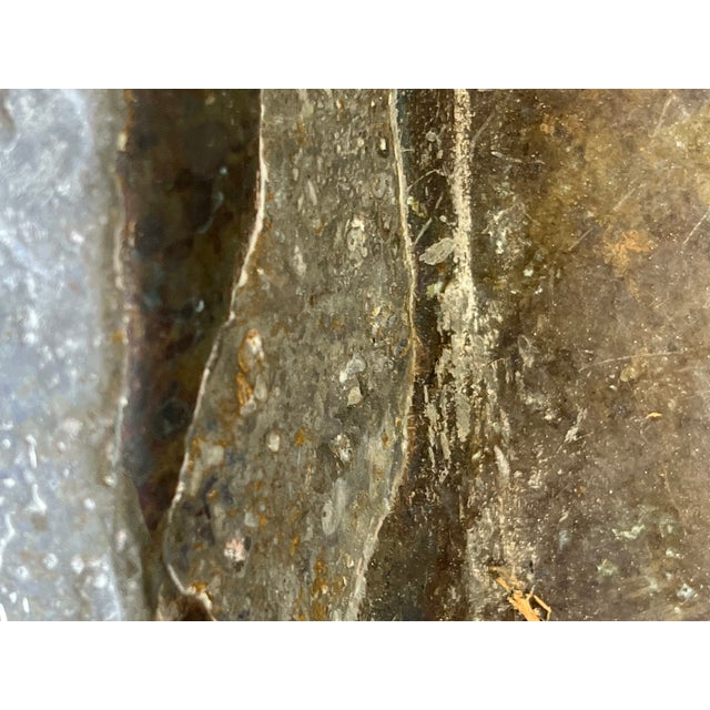 Antique Butcher’s Tray Table on Iron Stand – Primitive Industrial Meat Prep Basin, Early 1900s For Sale - Image 10 of 12