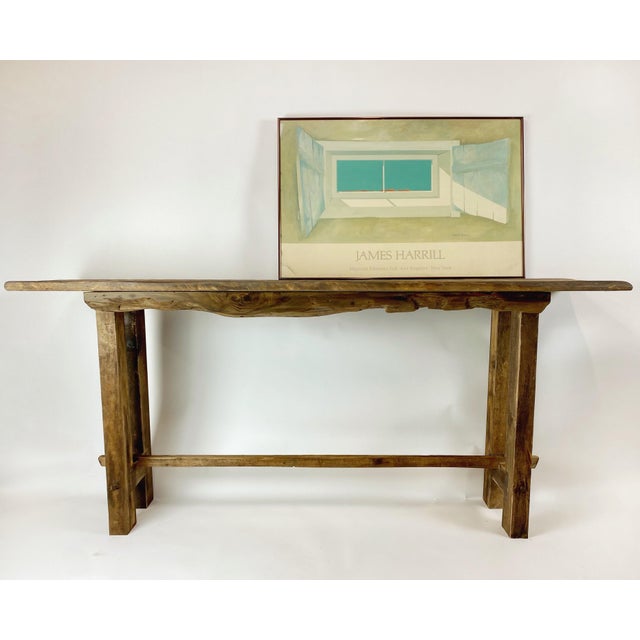 Custom French Farmhouse Console Table of Reclaimed Barn Wood. Chairish