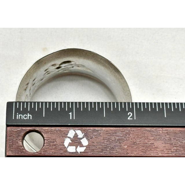 Outstanding Large Antique Germany 800 Grade Continental Coin Silver Flower Decorated Napkin Ring Circa 1880s For Sale - Image 12 of 12