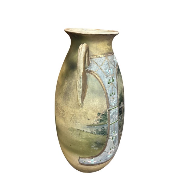 Nippon Morriage Hand-Painted Vases, a Pair For Sale In Greensboro - Image 6 of 12