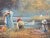 Oil Painting of Children Playing on Summers Day in the English Countryside Art measures 10 x 8 inches Frame measures 12 x...