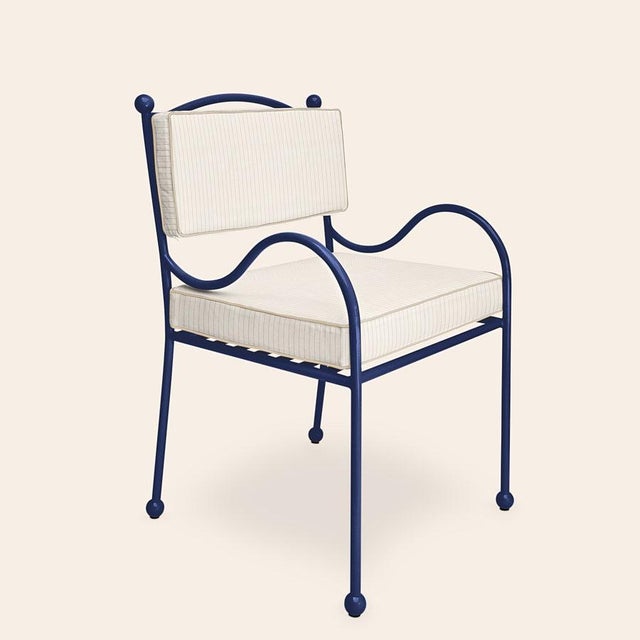 Blue Panarea Armchair in Stone & White Upholstery Panarea by Ceraudo For Sale - Image 8 of 8
