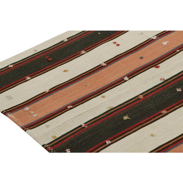 1950s Vintage Persian Jajim Kilim in Colorful Stripes by Rug & Kilim For Sale - Image 5 of 8