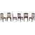 Wood Vintage Art Deco Chairs in Lacquered Wood and Leather, Italy, 1970s For Sale - Image 7 of 7