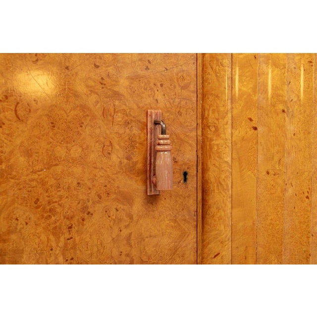 Exceptional Antique Art Deco Maple Wood Bar Cabinet or Sideboard 1930s For Sale - Image 9 of 12