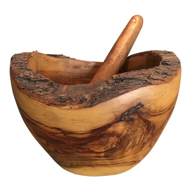 Natural Wood Mortar & Pestle Chairish