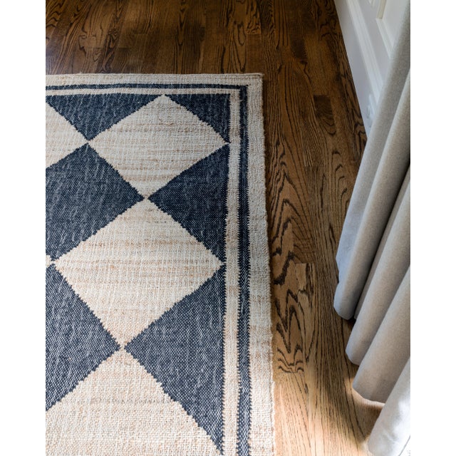 Erin Gates by Momeni Orchard Court Checker Black Hand Woven Wool and Jute Area Rug 2'3" X 12' Runner For Sale - Image 11 of 12