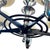 Mid 20th Century Art Deco Streamline Moderne Five-Light Chandelier With Opaline Glass Shades For Sale In Los Angeles - Image 6 of 6