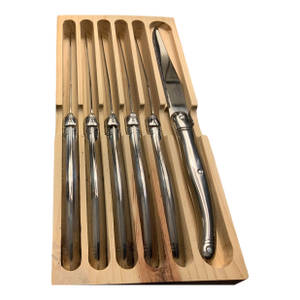 1970s Attributed to Jean Dubost Laguiole Steak Knives Set of 6