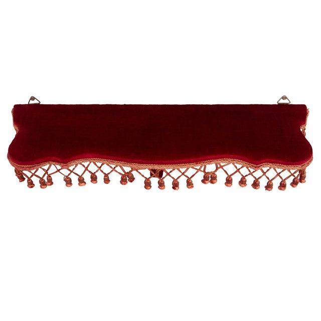 Red Vintage Hall Set in Red Velvet, 1960s, Set of 7 For Sale - Image 8 of 13