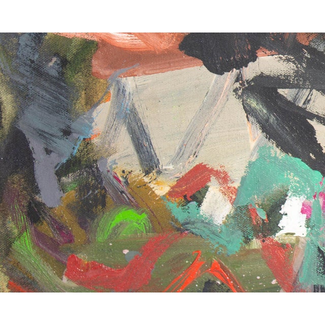 Textile 2024 “Wires” Oil on Canvas Abstract Painting by Karl For Sale - Image 7 of 9