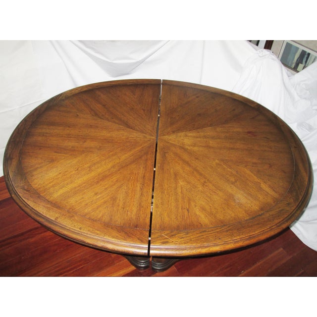 Vintage Mid-Century Modern Split Pedestal Dining Table ...