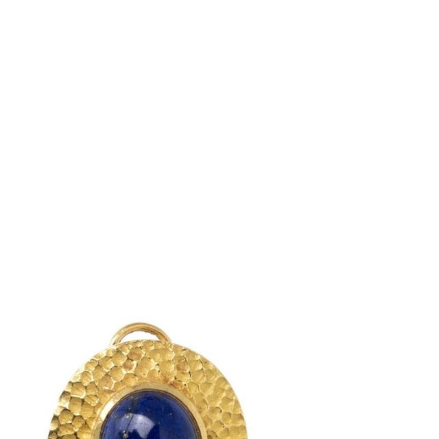 Earrings in 19.2 Karat Gold and Lapis Lazuli from Joais, Set of 2 For Sale - Image 4 of 6