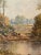 Vintage Original Hans Leich Oil Painting Realism Pond Landscape on Canvas For Sale - Image 11 of 12