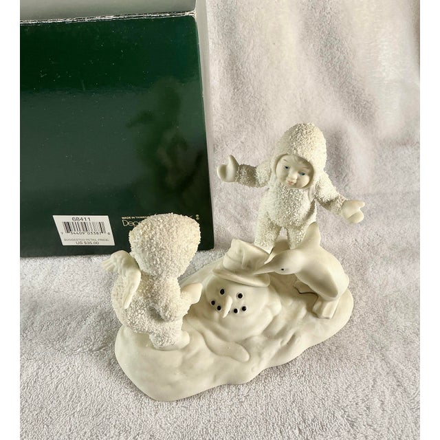 Figurative Department 56 Snowbabies "Where Did He Go?" Figurine Retired 1993-2003 With Original Box & Packing For Sale - Image 3 of 12