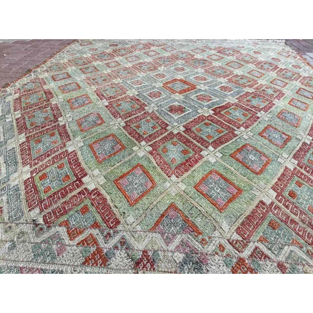 1960s 1960s Scandinavian Decor Handmade Vintage Kilim Rug - 81"x112" For Sale - Image 5 of 9