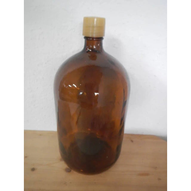 Tan Dark Glass Bottle, 1950s For Sale - Image 8 of 8