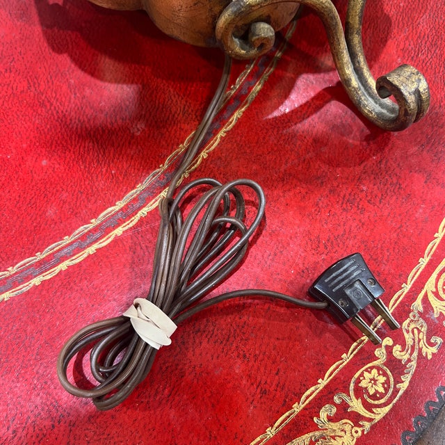 Mid-Century Modern Gilt-Metal Palm Tree Table Lamp in the Style of Maison Jansen For Sale In New York - Image 6 of 8