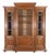French Solid Walnut Bookcase with Carved Columns, Late 19th Century For Sale