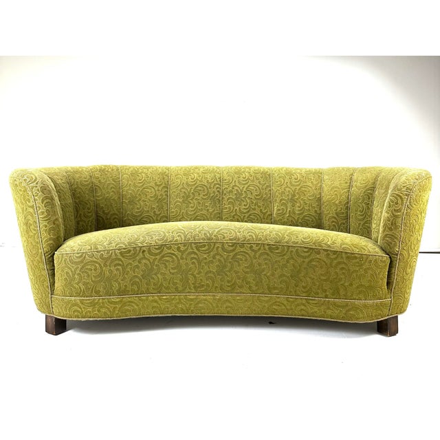 Wood 1940’s Curved Danish Sofa For Sale - Image 7 of 7
