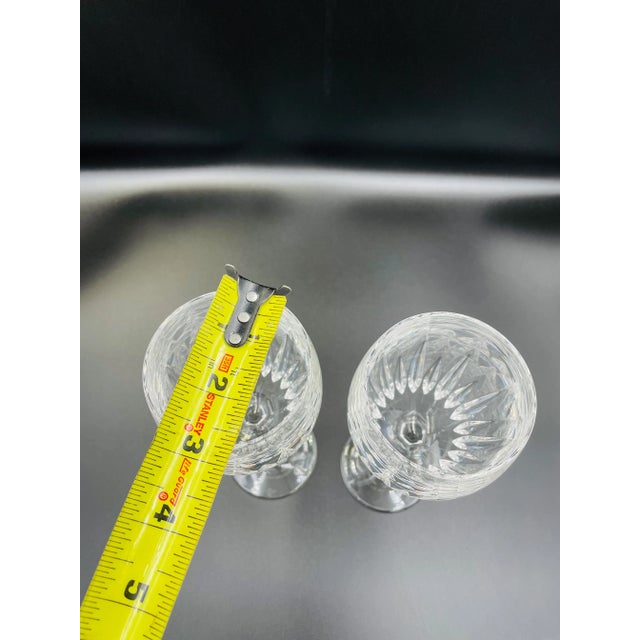 Glass Waterford Crystal Set of Two Wynnewood White Wine Glasses For Sale - Image 7 of 9