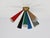 Half-Diabolo Ceiling Lamp with Colored Cones by Prof. D. Moor for Bag Turgi, Switzerland, 1950s, in Good conditions....