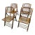 Mid 20th Century Vintage Tortoiseshell Bamboo Folding Chairs - Set of 4 For Sale