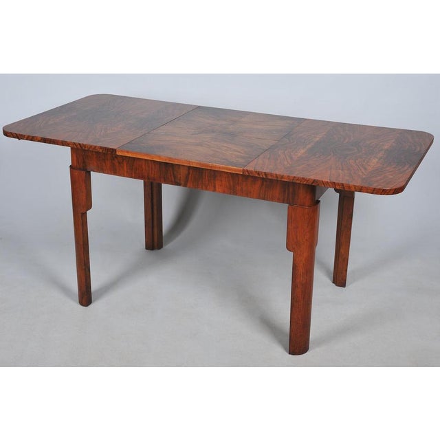 Art Deco Extendable Dining Table in Beech, Spruce and Walnut, Czech, 1930s For Sale - Image 18 of 18