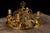 Brass Vintage Four-Lamp Flush Mount Brass Light Fixture With Floral Motif For Sale - Image 8 of 17
