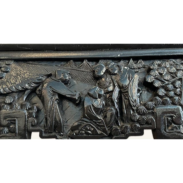 Early 20th Century Early 20th Century Black Lacquered Chinese Coffee Table For Sale - Image 5 of 9