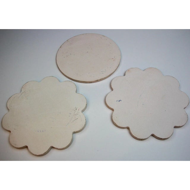 Turkish Iznik Style Ceramic Tiles Set of 3 For Sale In Palm Springs - Image 6 of 12