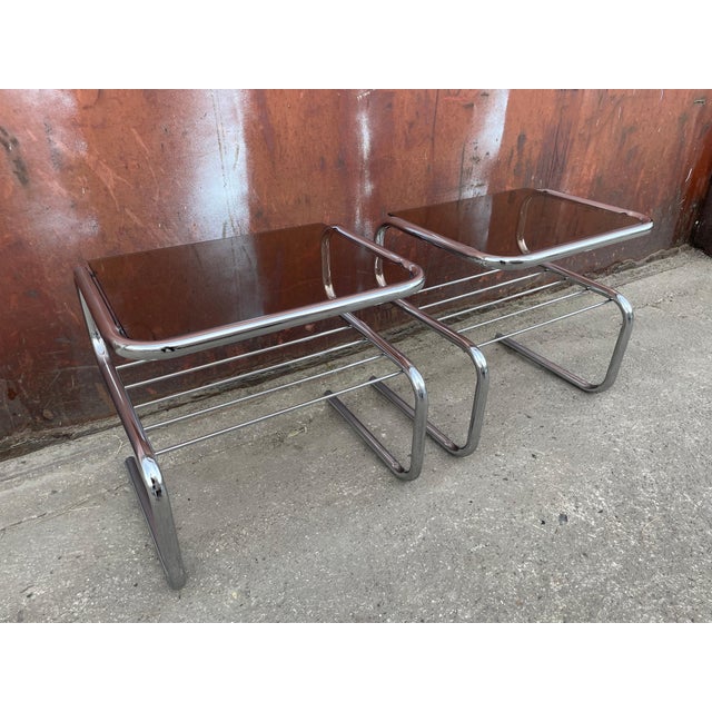 Nightstands in Chrome by Bruno Mathsson, 1974, Set of 2 For Sale - Image 10 of 14