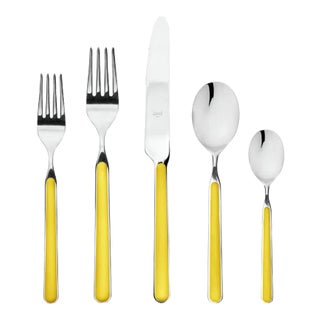 Mepra Fantasia 20-Piece Flatware Set, Yellow For Sale