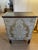 English Library Steps -Antique Walnut Wood With Black Tooled Leather on Top of Steps, Opens for Storage For Sale - Image 3 of 6