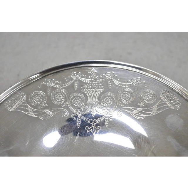 Early 20th Century Victorian Middletown Silverware Silver Plated Pedestal Candy Dish Compote For Sale - Image 4 of 16