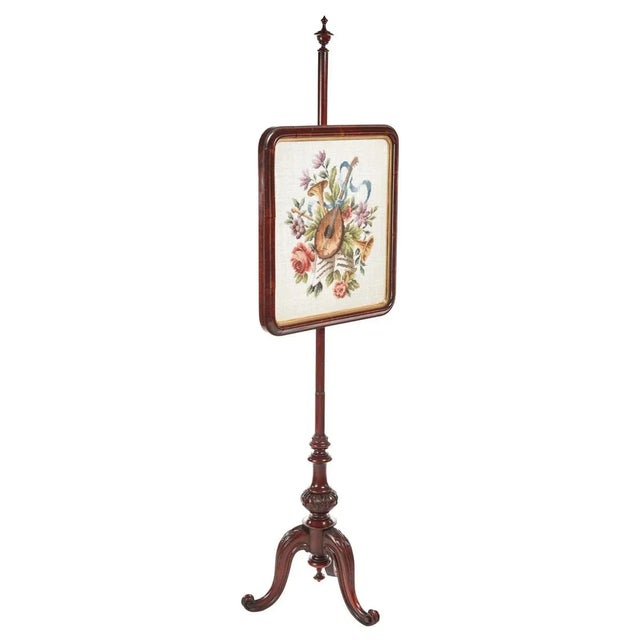 Victorian Mahogany Pole Screen For Sale - Image 11 of 11