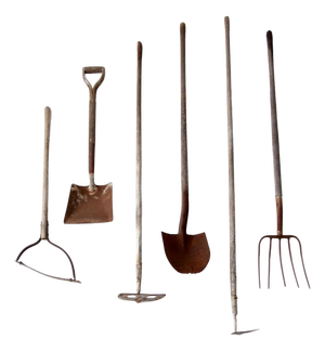 Early 20th Century Primitive Garden Tool Collection