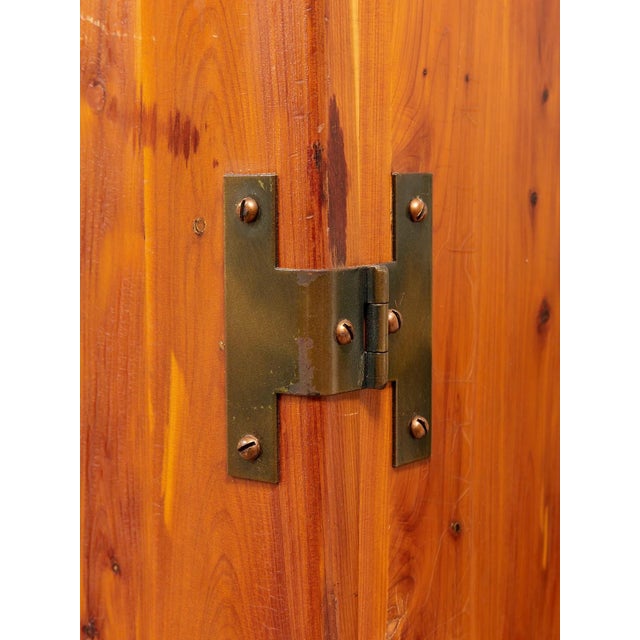 Pine Primitive Mid-Century Vintage Armoire For Sale In Los Angeles - Image 6 of 12