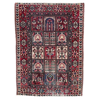 Vintage Distressed Bakhtiar Rug, 1950s For Sale