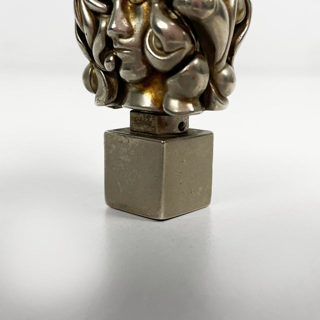 Silver Spanish Metal Micro Portrait de Michèle Sculpture by Miguel Berrocal, 1970s For Sale - Image 8 of 9