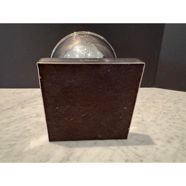 Metal Vintage St. James Silver Plate Vintage Caviar Server of Ovoid Form on Pedestal Base For Sale - Image 7 of 9