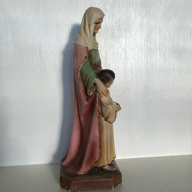 Vintage Chalkware Figure Santa Ana For Sale - Image 4 of 13