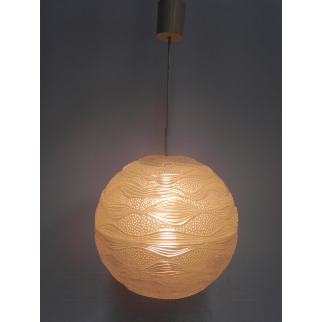 Vintage Hanging Lamp with Round Plastic Globe﻿, 1960s For Sale - Image 10 of 16
