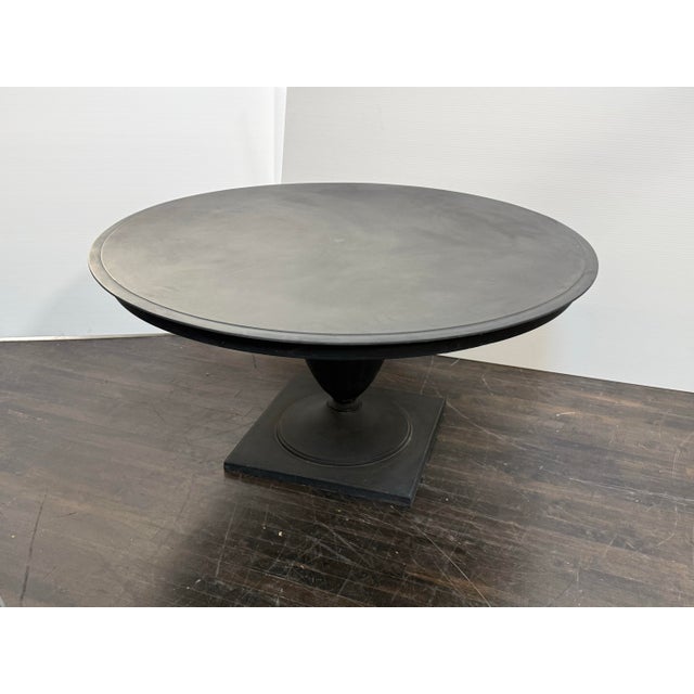 2010s Restoration Hardware Outdoor Klismos Pedestal Table + Klismos Chairs Patio, Set of Seven For Sale - Image 5 of 12