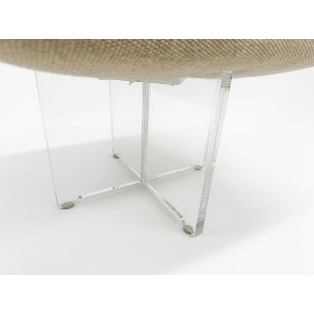 Mid-Century Modern Vladimir Kagan Lucite Ottoman Vintage Mid Century Modern For Sale - Image 3 of 3