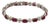 Ruby & Diamonds Oval Link 18k White Gold Tennis Bracelet For Sale