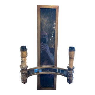Traditional Mirrored Wall Sconce For Sale