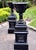 Large Antique Black Cast Iron Garden Urns on Pedestals, Pair, Circa 1900 For Sale In New York - Image 6 of 18