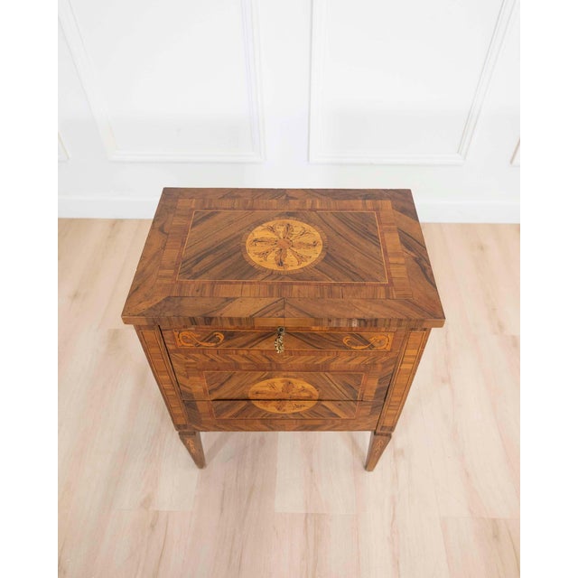 19th Century Walnut Bedside Table/nightstand, Louis XVI Style For Sale - Image 4 of 11