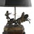 Neoclassical Cast Metal Horse and Chariot Figural Desk Lamp With Black Metal Shade For Sale - Image 4 of 4